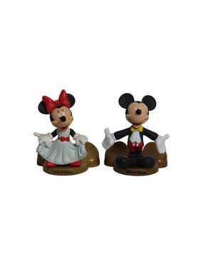Walt Disney Mickey Minnie Mouse Mini Disney Figures with Base